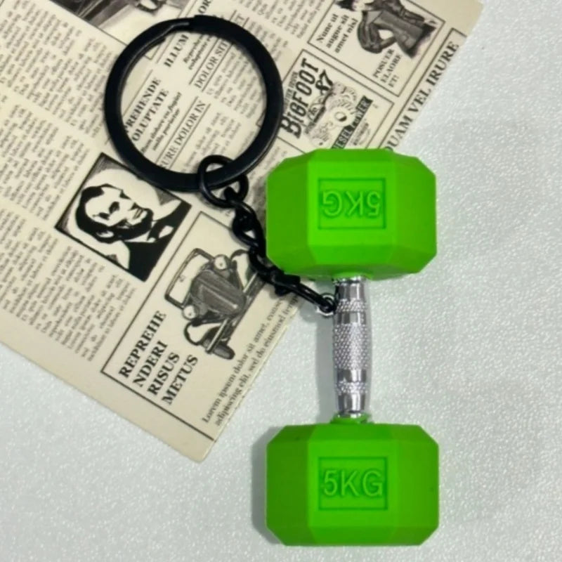 Silicone Barbell Keychain - Ideal Gift for Fitness Enthusiasts, Detachable Gym Charm and Bag Pendant