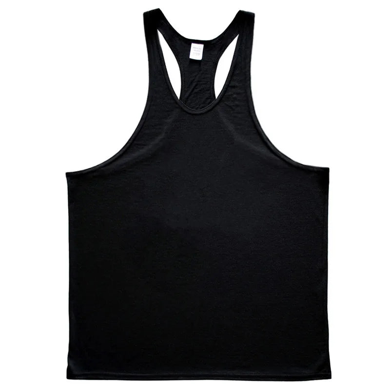 Men's Cotton Sleeveless Gym Tank Tops - Bodybuilding and Fitness Workout Vests