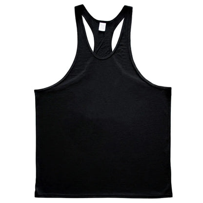 Men's Cotton Sleeveless Gym Tank Tops - Bodybuilding and Fitness Workout Vests