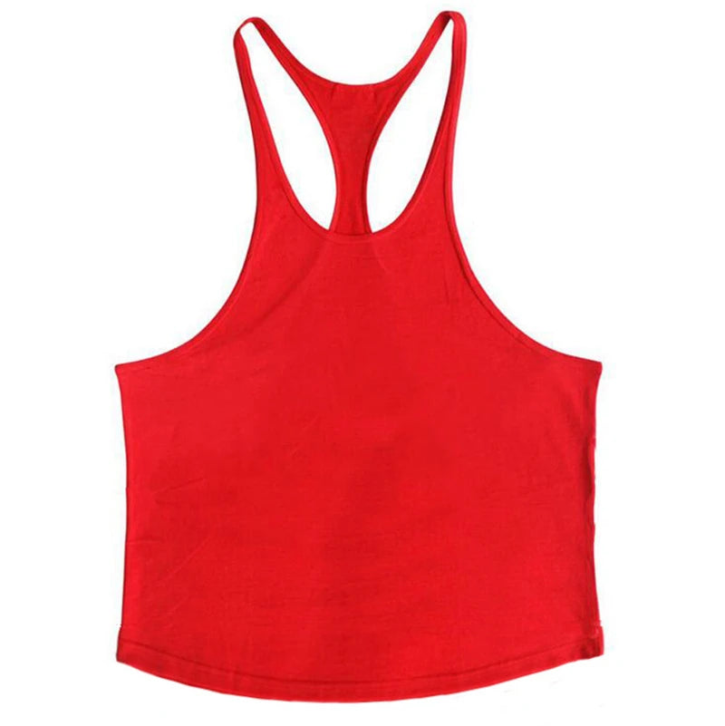 Men's Cotton Sleeveless Gym Tank Tops - Bodybuilding and Fitness Workout Vests