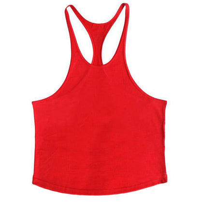 Men's Cotton Sleeveless Gym Tank Tops - Bodybuilding and Fitness Workout Vests