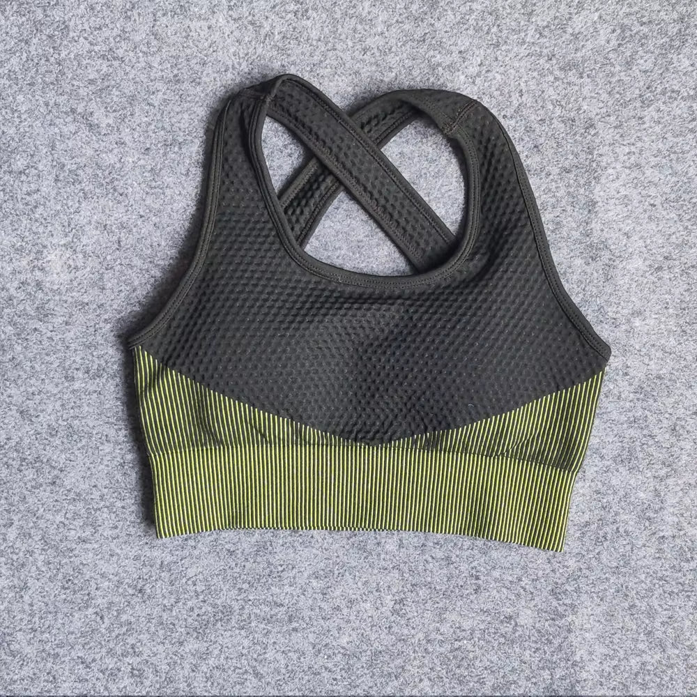 Women Yoga Set Gym Clothing Sport Fitness Suit Running Clothes Zip Long Sleeves Top+ Leggings Female Seamless Gym Yoga Bra Suits