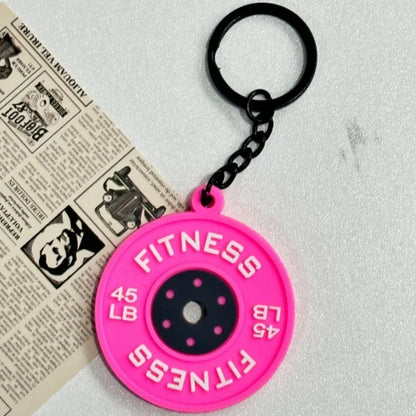 Silicone Barbell Keychain - Ideal Gift for Fitness Enthusiasts, Detachable Gym Charm and Bag Pendant