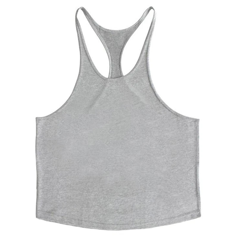 Men's Cotton Sleeveless Gym Tank Tops - Bodybuilding and Fitness Workout Vests