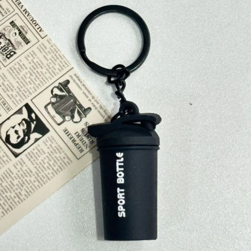 Silicone Barbell Keychain - Ideal Gift for Fitness Enthusiasts, Detachable Gym Charm and Bag Pendant