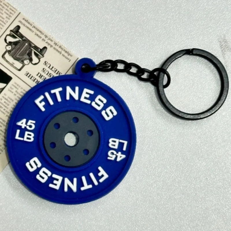 Silicone Barbell Keychain - Ideal Gift for Fitness Enthusiasts, Detachable Gym Charm and Bag Pendant