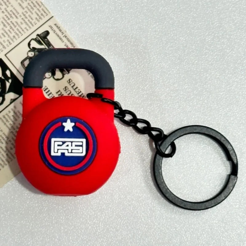Silicone Barbell Keychain - Ideal Gift for Fitness Enthusiasts, Detachable Gym Charm and Bag Pendant