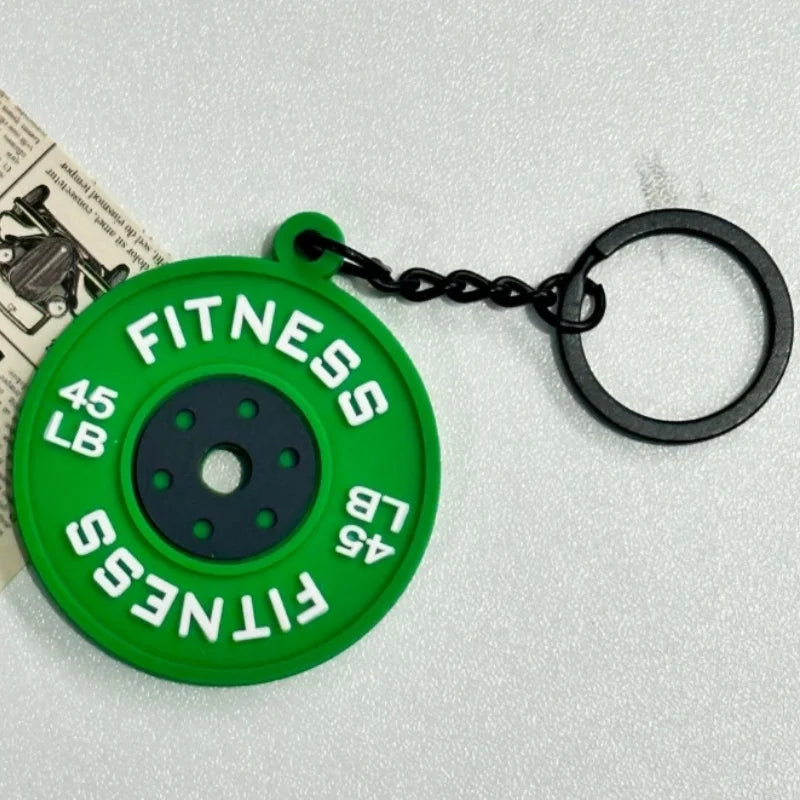 Silicone Barbell Keychain - Ideal Gift for Fitness Enthusiasts, Detachable Gym Charm and Bag Pendant