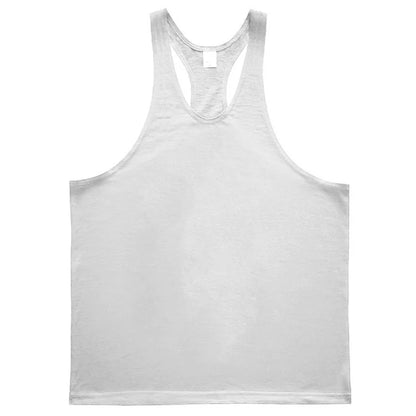 Men's Cotton Sleeveless Gym Tank Tops - Bodybuilding and Fitness Workout Vests