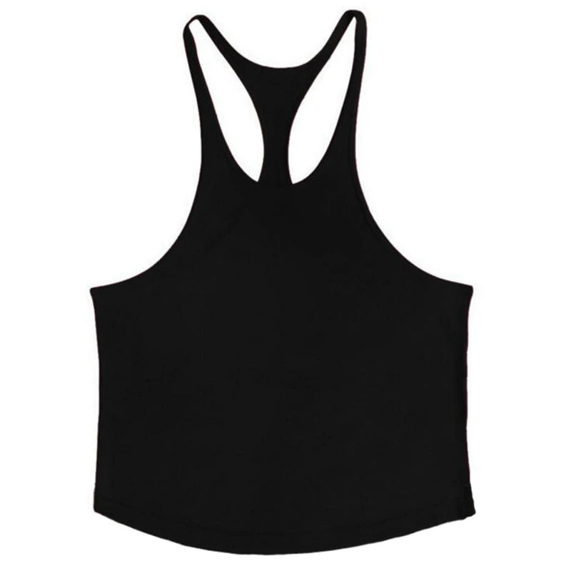 Men's Cotton Sleeveless Gym Tank Tops - Bodybuilding and Fitness Workout Vests