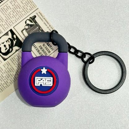 Silicone Barbell Keychain - Ideal Gift for Fitness Enthusiasts, Detachable Gym Charm and Bag Pendant