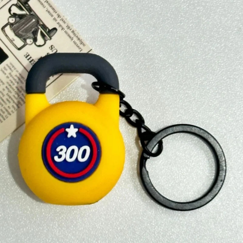 Silicone Barbell Keychain - Ideal Gift for Fitness Enthusiasts, Detachable Gym Charm and Bag Pendant
