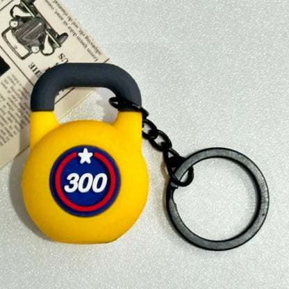 Silicone Barbell Keychain - Ideal Gift for Fitness Enthusiasts, Detachable Gym Charm and Bag Pendant