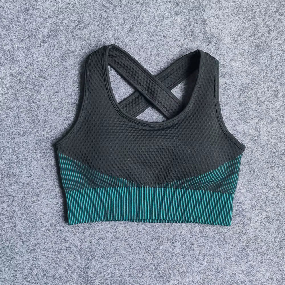 Women Yoga Set Gym Clothing Sport Fitness Suit Running Clothes Zip Long Sleeves Top+ Leggings Female Seamless Gym Yoga Bra Suits