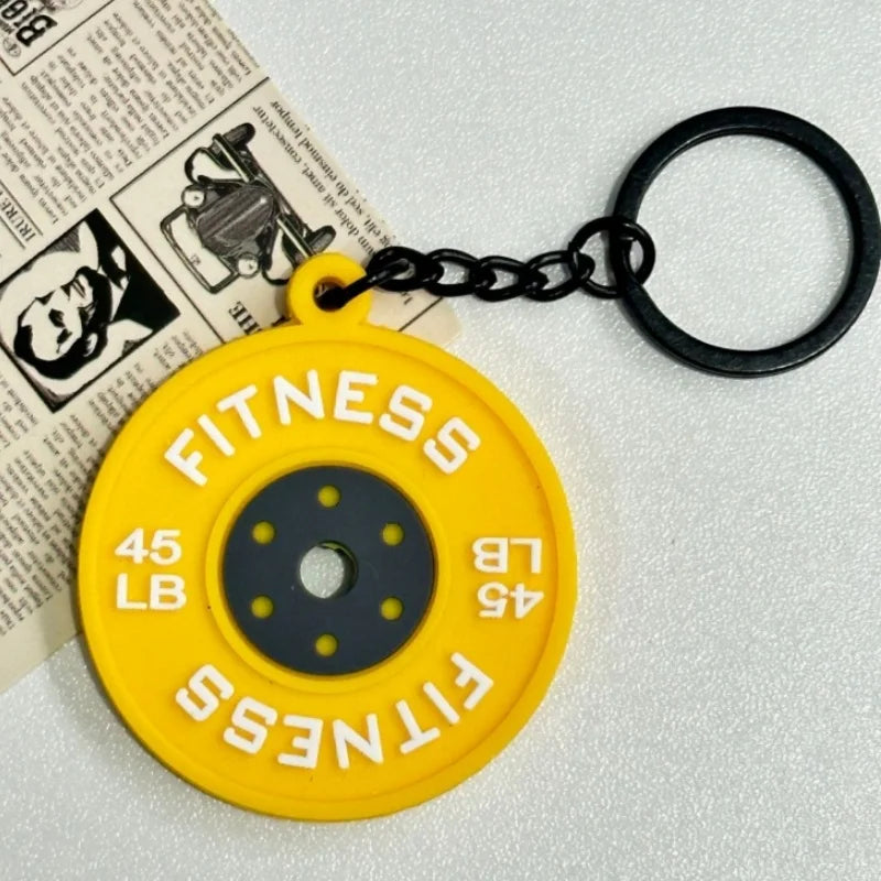 Silicone Barbell Keychain - Ideal Gift for Fitness Enthusiasts, Detachable Gym Charm and Bag Pendant
