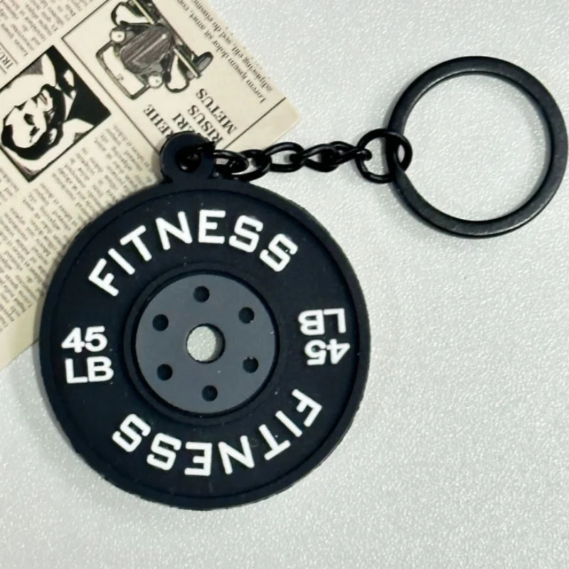 Silicone Barbell Keychain - Ideal Gift for Fitness Enthusiasts, Detachable Gym Charm and Bag Pendant
